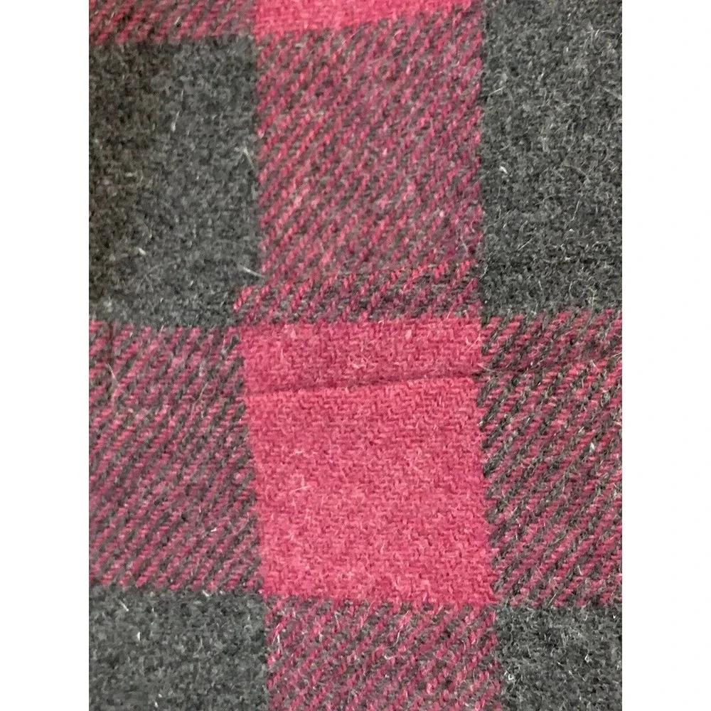 Vintage Exclusive Saks Fifth Avenue Wool Blend Pink Black Plaid Size 8 - Picture 7 of 10